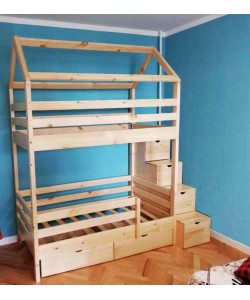 Кровать-домик УЮТ-4 (с лестницей-комодом)